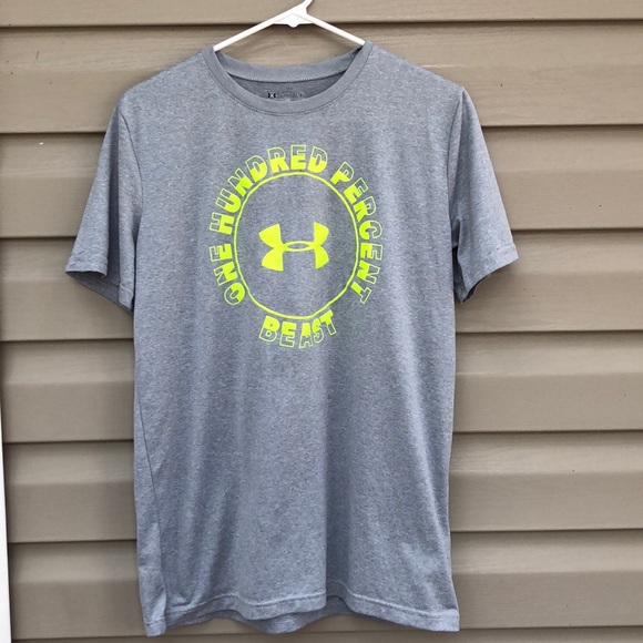 Under Armour Other - Under Armour boy’s Gray&yellow short sleeve shirt